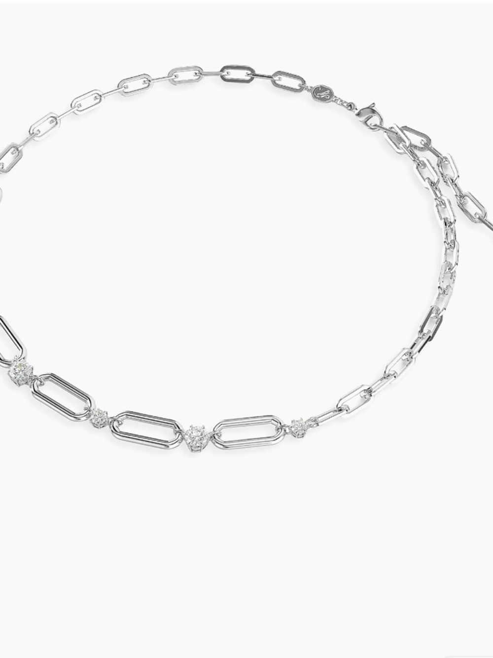 Constella Rhodium-Plated Swarovski Crystal Chain Necklace